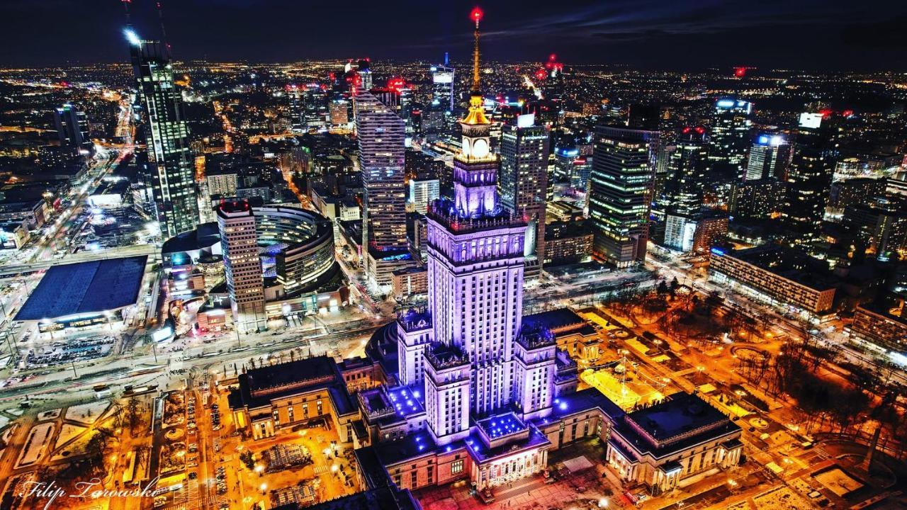 Super Apartament Grey Centrum 2X Metro Fast Wifi 300 Mbs Netflix Appletv Smarttv Spotify Panorama Miasta Warszawa Eksteriør billede