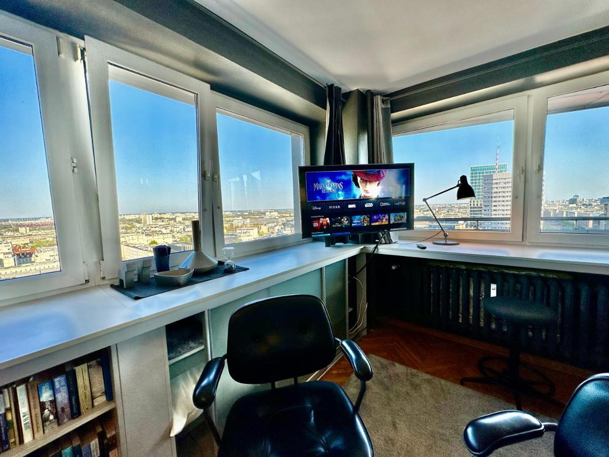 Super Apartament Grey Centrum 2X Metro Fast Wifi 300 Mbs Netflix Appletv Smarttv Spotify Panorama Miasta Warszawa Eksteriør billede