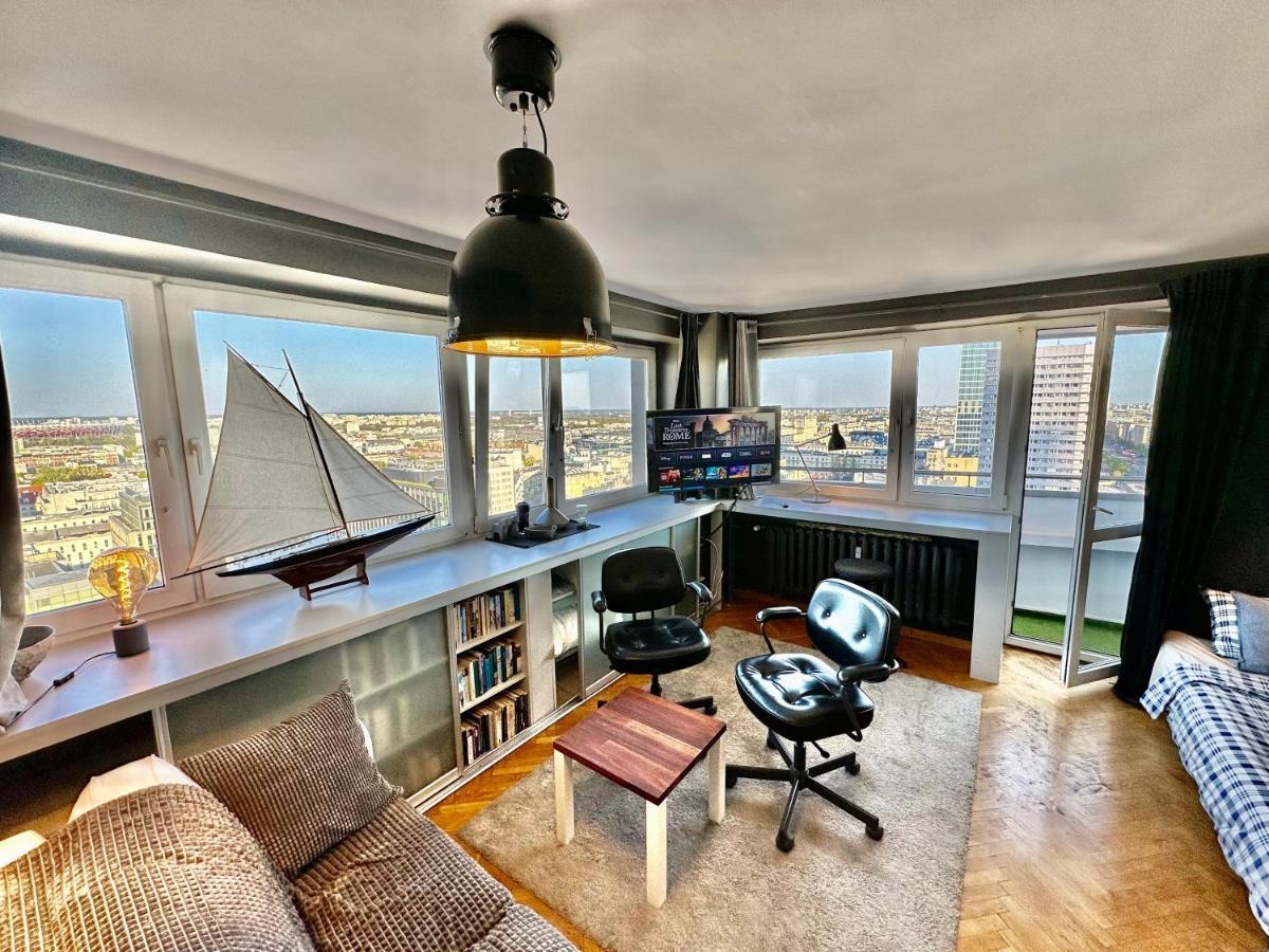 Super Apartament Grey Centrum 2X Metro Fast Wifi 300 Mbs Netflix Appletv Smarttv Spotify Panorama Miasta Warszawa Eksteriør billede